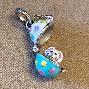🆕Listing! Brighton Easter Egg charm with bunny inside! Enamel pastel polka dots